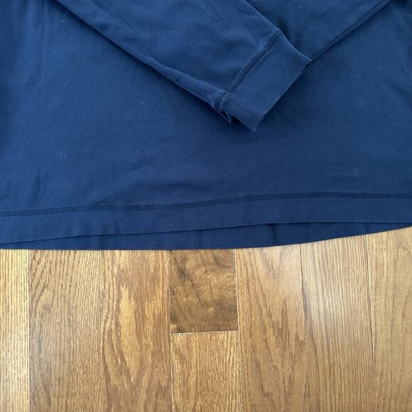 LRL Ralph Lauren Equestrian Women's Medium Shirt Long Sleeve Top Navy‎ Suede 3X - Picture 6 of 9